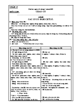 Giáo án Lớp 3 Tuần 27 - Đỗ Thị Thu Hương