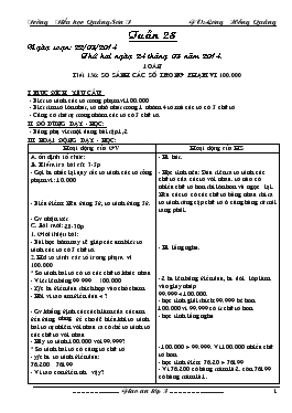 Giáo án Lớp 3 Tuần 28 - Lương Hồng Quảng