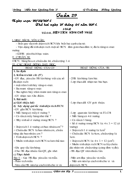 Giáo án Lớp 3 Tuần 29 - Lương Hồng Quảng