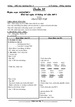 Giáo án Lớp 3 Tuần 30 - Lương Hồng Quảng