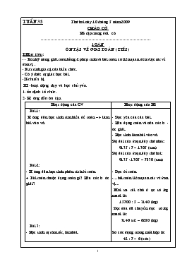 Giáo án Lớp 3 Tuần 35 - Đỗ Thị Thu Hương