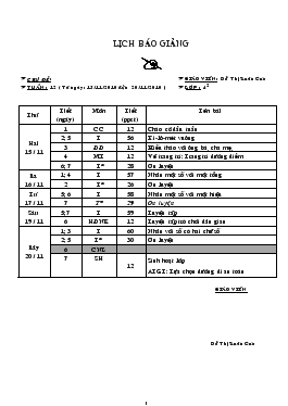 Giáo án Lớp 4 Tuần 12 - Đỗ Thị Xuân Cúc