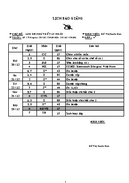 Giáo án Lớp 4 Tuần 17 - Đỗ Thị Xuân Cúc