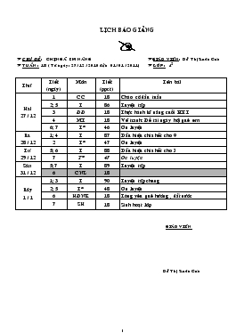 Giáo án Lớp 4 Tuần 18 - Đỗ Thị Xuân Cúc