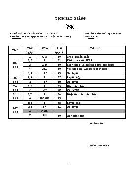 Giáo án Lớp 4 Tuần 19 - Đỗ Thị Xuân Cúc