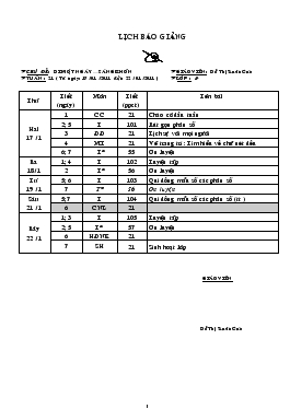 Giáo án Lớp 4 Tuần 21 - Đỗ Thị Xuân Cúc