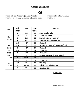 Giáo án Lớp 4 Tuần 22 - Đỗ Thị Xuân Cúc