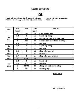 Giáo án Lớp 4 Tuần 23 - Đỗ Thị Xuân Cúc