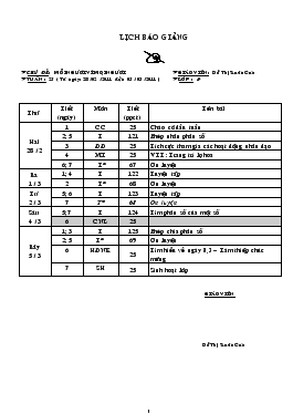 Giáo án Lớp 4 Tuần 25 - Đỗ Thị Xuân Cúc