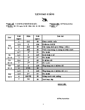 Giáo án Lớp 4 Tuần 28 - Đỗ Thị Xuân Cúc