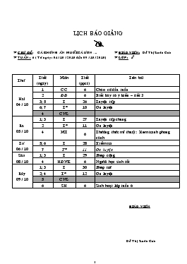 Giáo án Lớp 4 Tuần 6 - Đỗ Thị Xuân Cúc