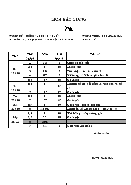 Giáo án Lớp 4 Tuần 8 - Đỗ Thị Xuân Cúc