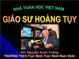 Giáo sư Hoàng Tụy - Nguyễn Xuân Tường