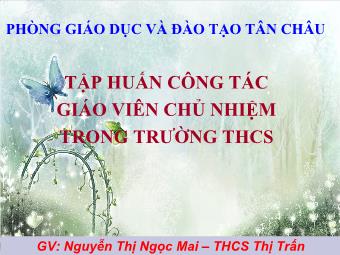 Kĩ năng tổ chức giờ sinh hoạt lớp