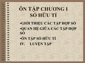 Ôn tập chương I: Số hữu tỉ