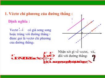 Phương trình tham số của đường thẳng