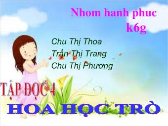 Tập đọc: Hoa học trò - Chu Thị Phương