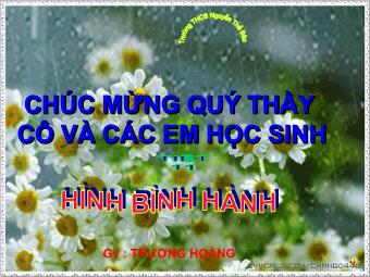 Tiết 11: Hình bình hành - Trương Hoàng