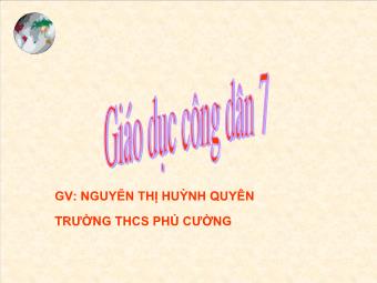Tiết 15 - Bài 11: Tự tin - Nguyễn Thị Huỳnh Quyên