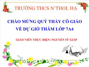 Tiết 17: Tổng ba góc của một tam giác - Nguyễn Sỹ Giáp