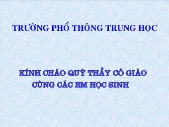 Tiết 18: Vài hàm số khác