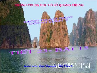 Tiết 23 - Bài 15: Bảo vệ di sản văn hoá - Nguyễn Thị Chinh