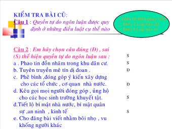 Tiết 28 - Bài 20: Hiến pháp nước cộng hòa xã hội chủ nghĩa Việt Nam