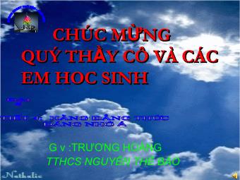 Tiết 4: Hằng đẳng thức đáng nhớ - Trường Hoàng