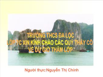Tiết 53: Tính chất ba đường trung tuyến của tam giác - Nguyễn Thị Chính