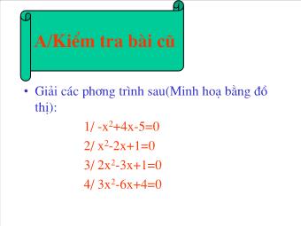 Tiết 61: Dấu của tam thức bậc hai - Lã Thị Ngọ