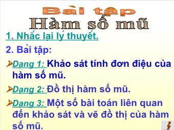 Bài giảng Hàm số mũ