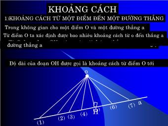 Bài giảng Khoảng cách