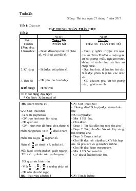 Giáo án Lớp 4A Tuần 20