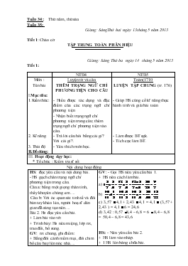 Giáo án Lớp 4A Tuần 34 +35