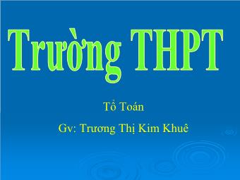 Phương trình lượng giác sin x = a - Trương Thị Kim Khuê