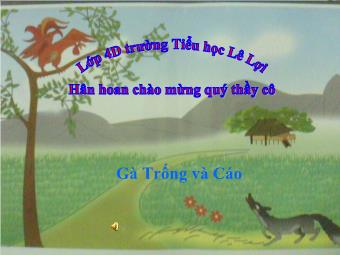 Tập đọc: Gà Trống và Cáo