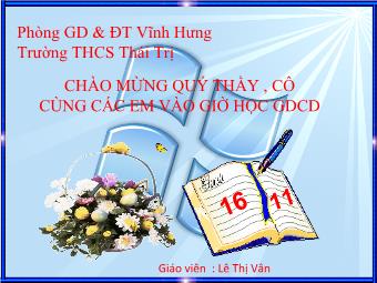 Bài giảng Bài 10 : Tuần 14 - Tiết 14: Tự lập