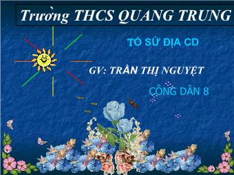 Bài giảng Bài 20: Hiến pháp nước cộng hòa xã hội chủ nghĩa Việt Nam - Trần Thị Nguyệt