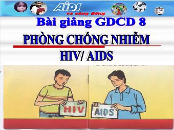 Bài giảng Phòng chống nhiễm hiv/ aids (tiếp)