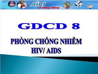 Bài giảng Phòng chống nhiễm hiv/ aids