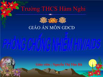 Bài giảng Phòng chống nhiễm hiv/aids