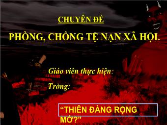 Bài giảng Phòng, chống tệ nạn xã hội