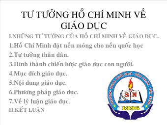 Bài giảng Tư tưởng Hồ Chí Minh về giáo dục