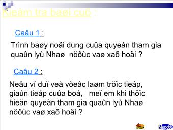 Bài giảng Bài 17: Nghĩa vụ bảo vệ tổ quốc (tiết 2)