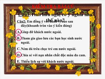 Bài giảng Hợp tác cùng phát triển (tiếp)