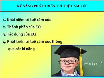 Bài giảng Kỹ năng phát triển trí tuệ cảm xúc