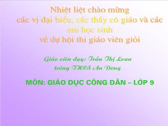 Bài giảng Quyền và nghĩa vụ của công dân trong hôn nhân