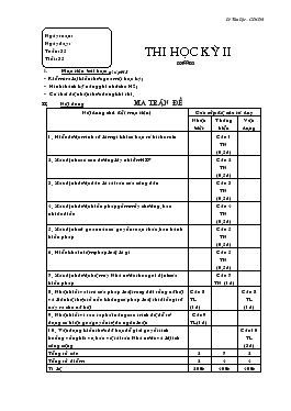 Bài giảng Thi học kỳ 2