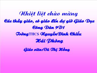 Bài giảng Tiết 10 - 11 - Bài 8: Năng động, sáng tạo (tiếp)