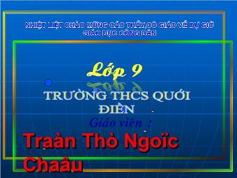 Bài giảng Tiết 10 - Bài 8: Năng động, sáng tạo (tiết 14)